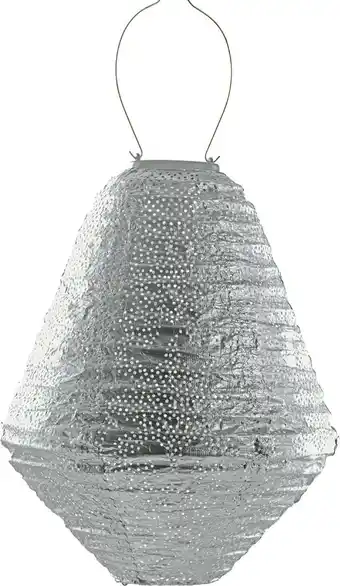 Intratuin Lumiz solar lampion Marrakesh zilver D 30 H 37,5 cm aanbieding