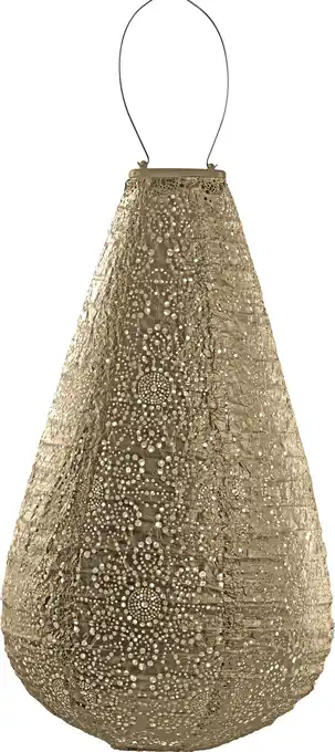 Intratuin Lumiz solar lampion Fiore goud D 28 H 48 cm aanbieding