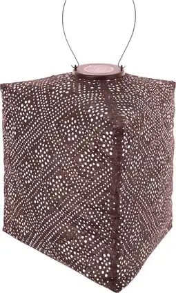 Intratuin Lumiz solar lampion Topaze paars 28 x 28 x 43 cm aanbieding