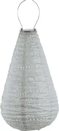 Intratuin Lumiz solar lampion Drop zilver D 28 H 48 cm aanbieding