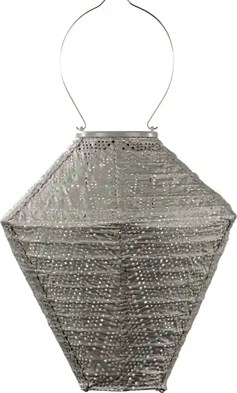 Intratuin Lumiz solar lampion Ikat taupe D 28 H 28 cm aanbieding