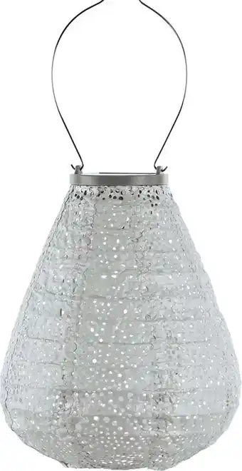Intratuin Lumiz solar lampion Tulip zilver D 20 H 22,5 cm aanbieding