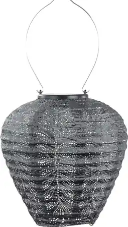 Intratuin Lumiz solar lampion Folia grijs D 20 H 20 cm aanbieding