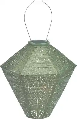 Intratuin Lumiz solar lampion Sashiko groen D 28 H 28 cm aanbieding