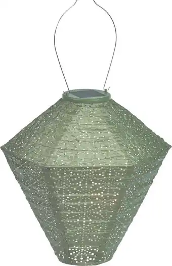 Intratuin Lumiz solar lampion Sashiko groen D 28 H 28 cm aanbieding