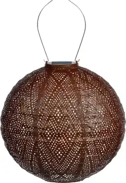 Intratuin Lumiz solar lampion Ikat koper D 30 H 29 cm aanbieding