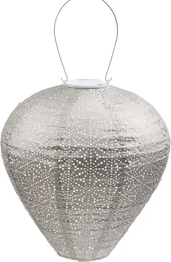 Intratuin Lumiz solar lampion taupe D 30 H 30 cm aanbieding
