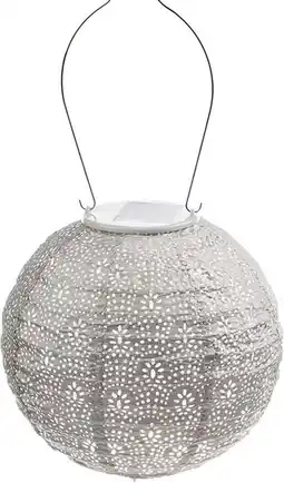 Intratuin Lumiz solar lampion Fan taupe D 20 H 18 cm aanbieding