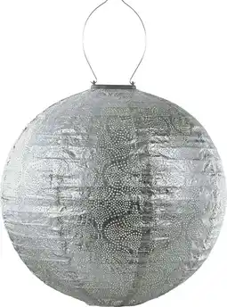 Intratuin Lumiz solar lampion Tigres zilver D 40 H 40 cm aanbieding