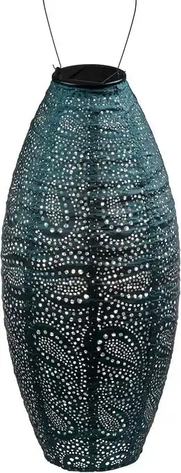 Intratuin Lumiz solar lampion Paisley blauw D 20 H 45 cm aanbieding