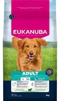 Welkoop Eukanuba Adult Large/Extra Large - Hondenvoer - Lam - 3kg aanbieding