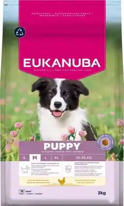 Welkoop Eukanuba Puppy Medium - Hondenvoer - Kip - 3kg aanbieding