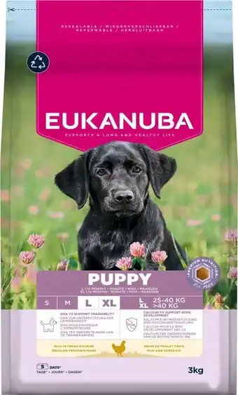 Welkoop Eukanuba Puppy Large/Extra Large - Hondenvoer - Kip - 3kg aanbieding