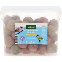 Welkoop Welkoop - Vetbollenmix zonder netje - in emmer - Tuinvogelvoer - 50stuks aanbieding