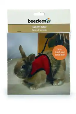 Welkoop Beeztees Comfort Loopharnas - konijn - Rood 1stuk aanbieding