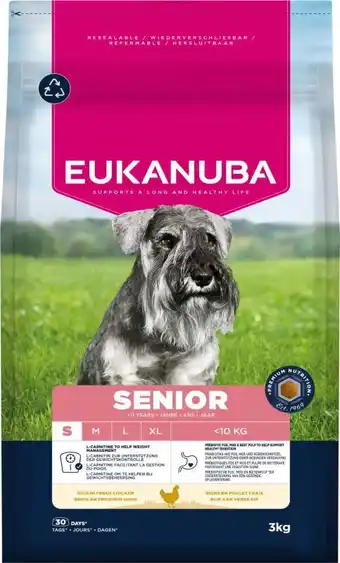 Welkoop Eukanuba Senior Small - Hondenvoer - Kip - 3kg aanbieding