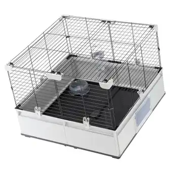 Welkoop Ferplast Modulair 1 - Konijnenkooi - 74x72x56 cm - Grijs/Zwart aanbieding