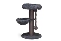 Welkoop Beeztees Ramiro - Krabmeubel - Pluche - Grijs - 70x70x120 cm aanbieding