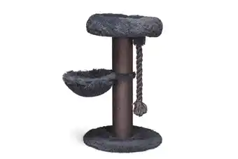 Welkoop Beeztees Ramiro - Krabmeubel - Pluche - Grijs - 70x70x120 cm aanbieding