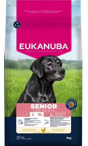 Welkoop Eukanuba Senior Large/Extra Large - Hondenvoer - Kip - 3kg aanbieding