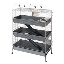 Welkoop Ferplast Rabbit 120 Tris - Konijnenkooi - 120,2x29,6x60 cm - Grijs aanbieding