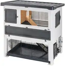 Welkoop Ferplast Grand Lodge 140 plus - Konijnenhok - 134x73x117 cm - Grijs - 26,9kg aanbieding