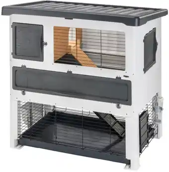 Welkoop Ferplast Grand Lodge 140 plus - Konijnenhok - 134x73x117 cm - Grijs - 26,9kg aanbieding