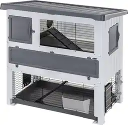 Welkoop Ferplast Grand Lodge 120 plus - Konijnenhok - 115,5x73x117 cm - Grijs - 26,8kg aanbieding