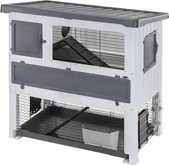 Welkoop Ferplast Grand Lodge 120 plus - Konijnenhok - 115,5x73x117 cm - Grijs - 26,8kg aanbieding