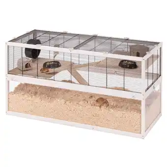 Welkoop Ferplast Domster 120 - Hamsterkooi - 120,5x10,5x52 cm - White wash aanbieding