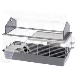 Welkoop Ferplast Barn 120 - Konijnenkooi - 119x77x58 cm - Wit/Grijs - 10,4kg aanbieding