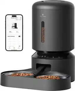 Welkoop PETLIBRO Granary Duo met wifi - Automatische voerbak - Zwart aanbieding