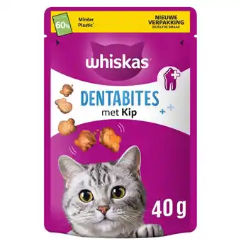 Welkoop Whiskas Dentabites - Kattensnack - Kip - 40gram aanbieding