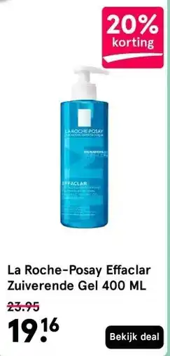 Etos La Roche-Posay Effaclar Zuiverende Gel 400 ML aanbieding