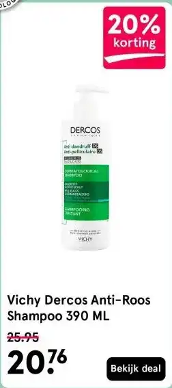 Etos Vichy Dercos Anti-Roos Shampoo 390 ML aanbieding