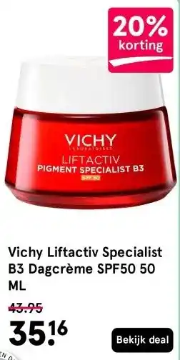 Etos Vichy Liftactiv Specialist B3 Dagcrème SPF50 50 ML aanbieding