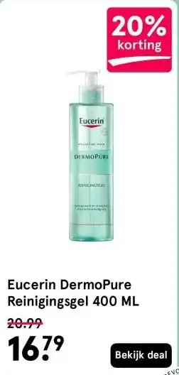 Etos Eucerin DermoPure Reinigingsgel 400 ML aanbieding