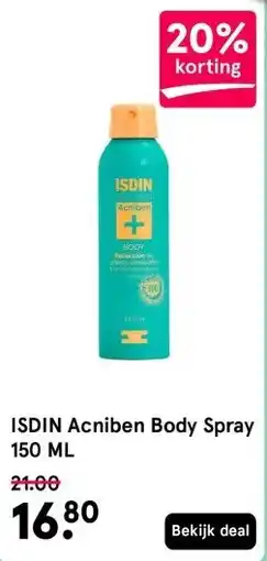 Etos ISDIN Acniben Body Spray 150 ML aanbieding