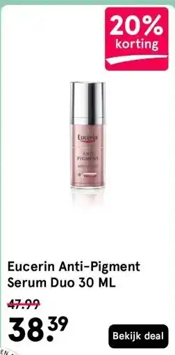Etos Eucerin Anti-Pigment Serum Duo 30 ML aanbieding