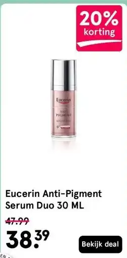 Etos Eucerin Anti-Pigment Serum Duo 30 ML aanbieding
