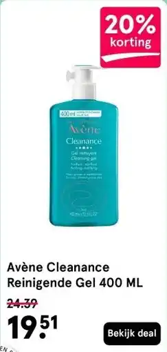 Etos Avène Cleanance Reinigende Gel 400 ML aanbieding