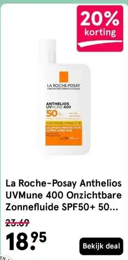 Etos La Roche-Posay Anthelios UVMune 400 Onzichtbare Zonnefluide SPF50+ 50 ML aanbieding