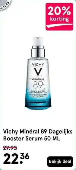 Etos Vichy Minéral 89 Dagelijks Booster Serum 50 ML aanbieding