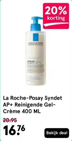 Etos La Roche-Posay Syndet AP+ Reinigende Gel-Crème 400 ML aanbieding