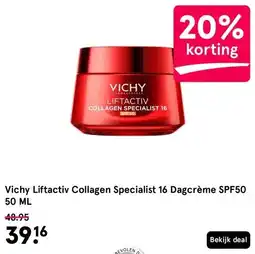 Etos Vichy Liftactiv Collagen Specialist 16 Dagcrème SPF50 50 ML aanbieding