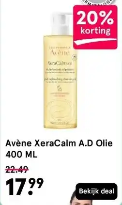 Etos Avène XeraCalm A.D Olie 400 ML aanbieding