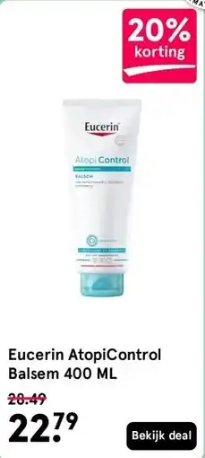 Etos Eucerin AtopiControl Balsem 400 ML aanbieding