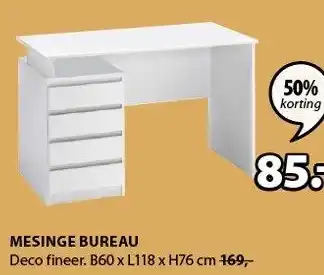 Jysk Mesinge bureau aanbieding