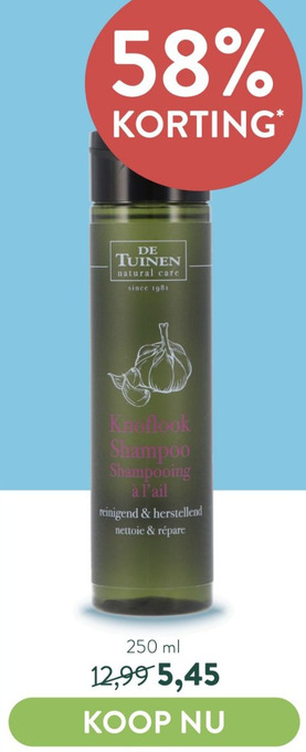 Holland & Barrett Knoflook Shampoo aanbieding