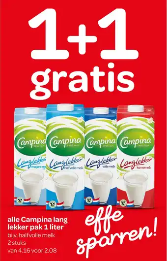 Spar alle Campina lang lekker aanbieding